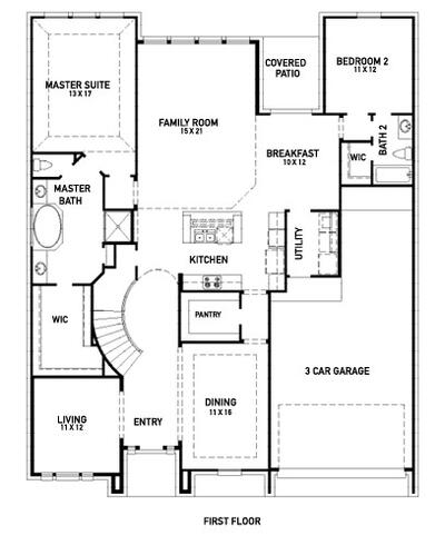 Lady Bird Austin New Home Floor Plan by Builder Newmark Homes